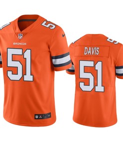Denver Broncos Todd Davis Orange Nike Color Rush Limited Jersey