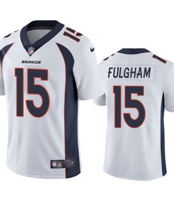 Denver Broncos Travis Fulgham 15 White Vapor Limited Jersey - Men's