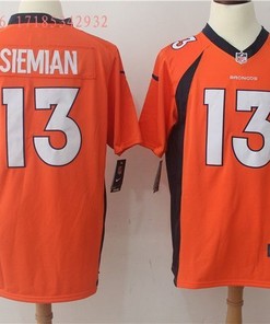 Denver Broncos Trevor Siemian #13 2020 Nfl Orange Jersey Jersey