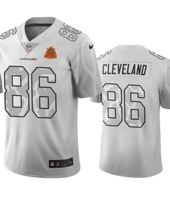 Denver Broncos Tyrie Cleveland White City Edition Vapor Limited Jersey