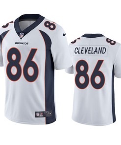 Denver Broncos Tyrie Cleveland White Vapor Untouchable Limited Jersey