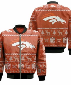 Denver Broncos Ugly Sweatshirt Christmas 3D Bomber Jacket Model 1783