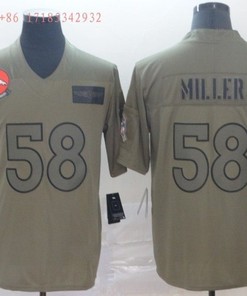 Denver Broncos Von Miller #58 2020 Nfl Grey Jersey Jersey