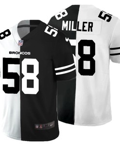 Denver Broncos Von Miller #58 Nfl 2020 Black And White Jersey