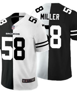 Denver Broncos Von Miller #58 Nfl 2020 Black And White Jersey