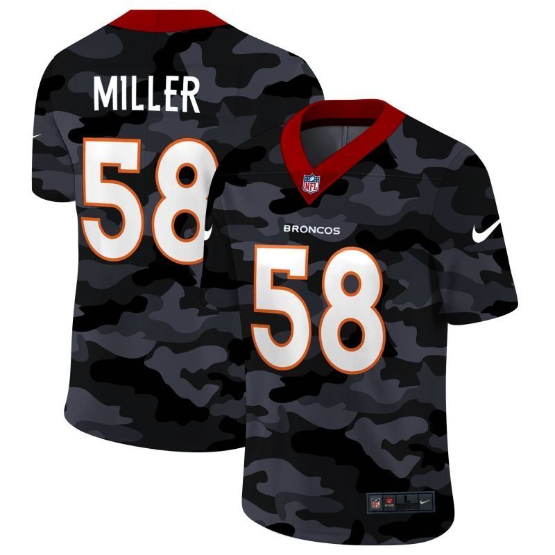 Denver Broncos Von Miller #58 Nfl 2020 Camo Jersey