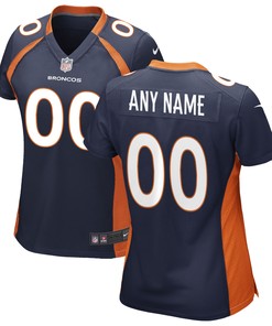 Denver Broncos Womens Alternate Custom Game Jersey - Navy Custom Jerseys Nfl
