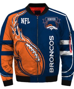 Denver Broncos bomber jacket winter coat gift for men