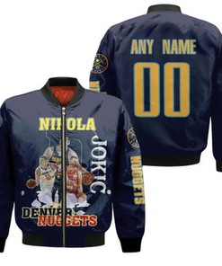 Denver Nuggets Nikola Jokic 15 NBA Legendary Player NBA Black 3D Gift With Custom Name Number For Nuggets Fans Bomber Jacket