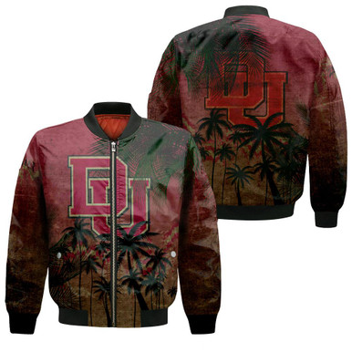 Denver Pioneers Bomber Jacket Coconut Tree Tropical Grunge - NCAA
