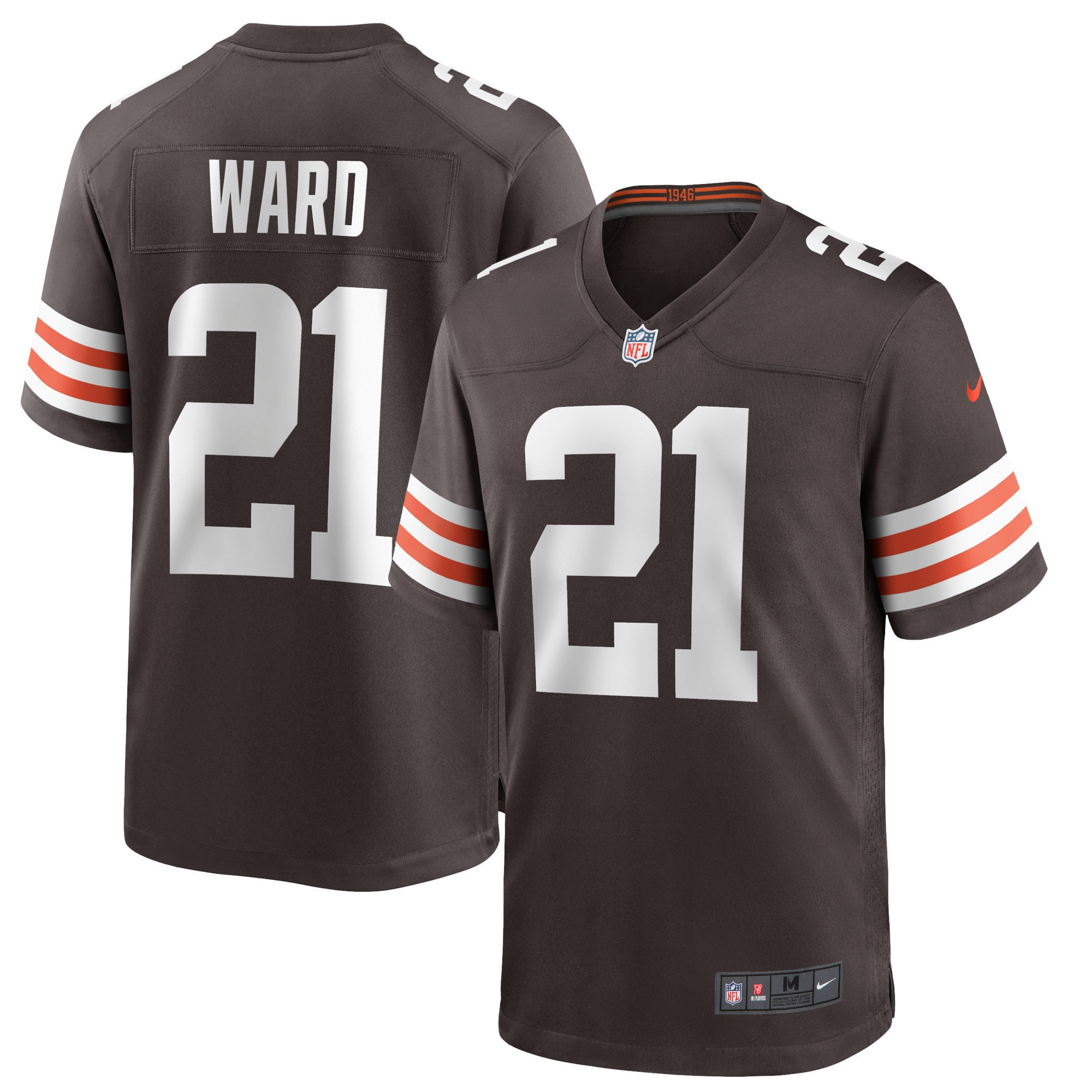 Denzel Ward Cleveland Browns Game Player Jersey - Brown Nfl