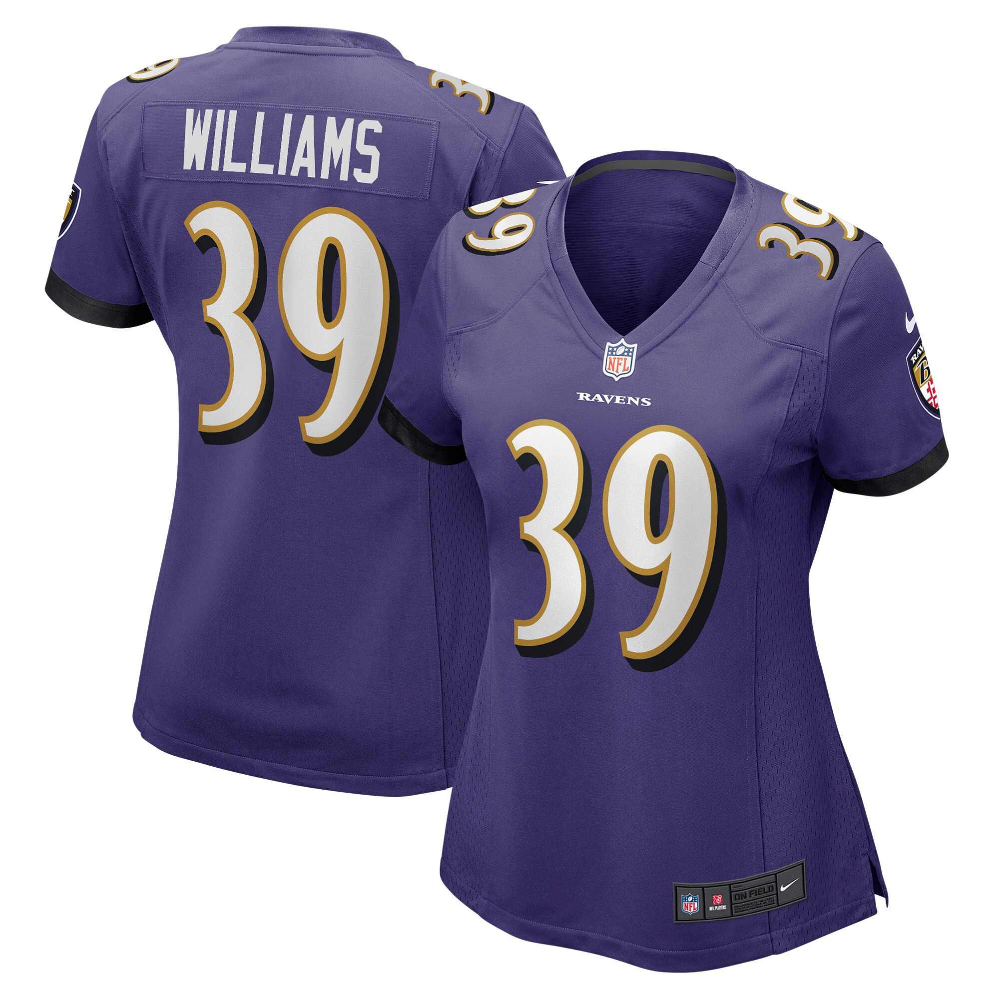 Denzel Williams Baltimore Ravens Womens Player Game Jersey - Purple Nfl