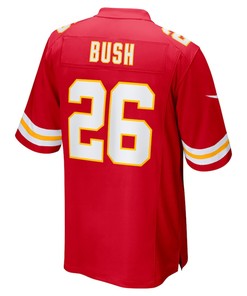 Deon Bush 26 Kansas City Chiefs Game Player Jersey - Red