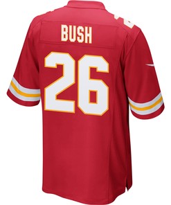 Deon Bush 26 Kansas City Chiefs Super Bowl LVII Champions 3 Stars Men Game Jersey - Red
