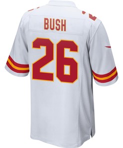 Deon Bush 26 Kansas City Chiefs Super Bowl LVII Champions 3 Stars Men Game Jersey - White