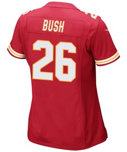 Deon Bush 26 Kansas City Chiefs Super Bowl LVII Champions 3 Stars Women Game Jersey - Red