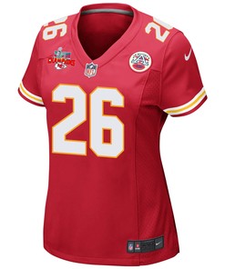 Deon Bush 26 Kansas City Chiefs Super Bowl LVII Champions 3 Stars Women Game Jersey - Red