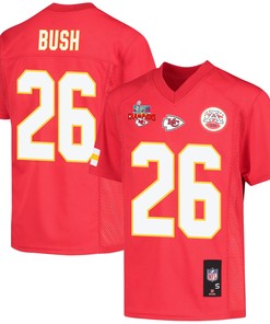 Deon Bush 26 Kansas City Chiefs Super Bowl LVII Champions 3 Stars Youth Game Jersey - Red