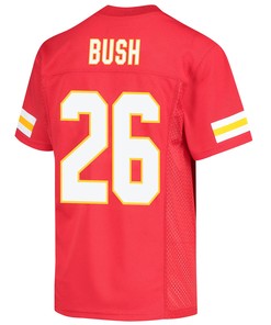 Deon Bush 26 Kansas City Chiefs Super Bowl LVII Champions 3 Stars Youth Game Jersey - Red