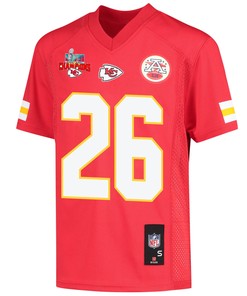 Deon Bush 26 Kansas City Chiefs Super Bowl LVII Champions 3 Stars Youth Game Jersey - Red