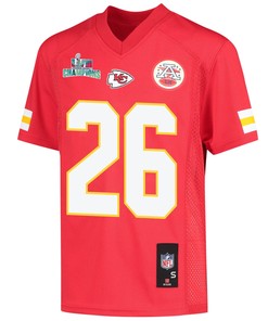 Deon Bush 26 Kansas City Chiefs Super Bowl LVII Champions Youth Game Jersey - Red