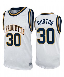 Deonte Burton 30 Marquette Golden Eagles Alumni Uniform Jersey Commemorative Classic White