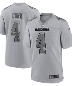 Derek Carr 4 Las Vegas Raiders Atmosphere Fashion Game Jersey - Gray