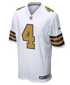 Derek Carr 4 New Orleans Saints Alternate Game Men Jersey - White