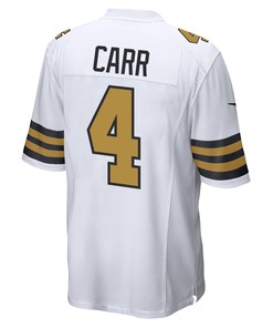Derek Carr 4 New Orleans Saints Alternate Game Men Jersey - White