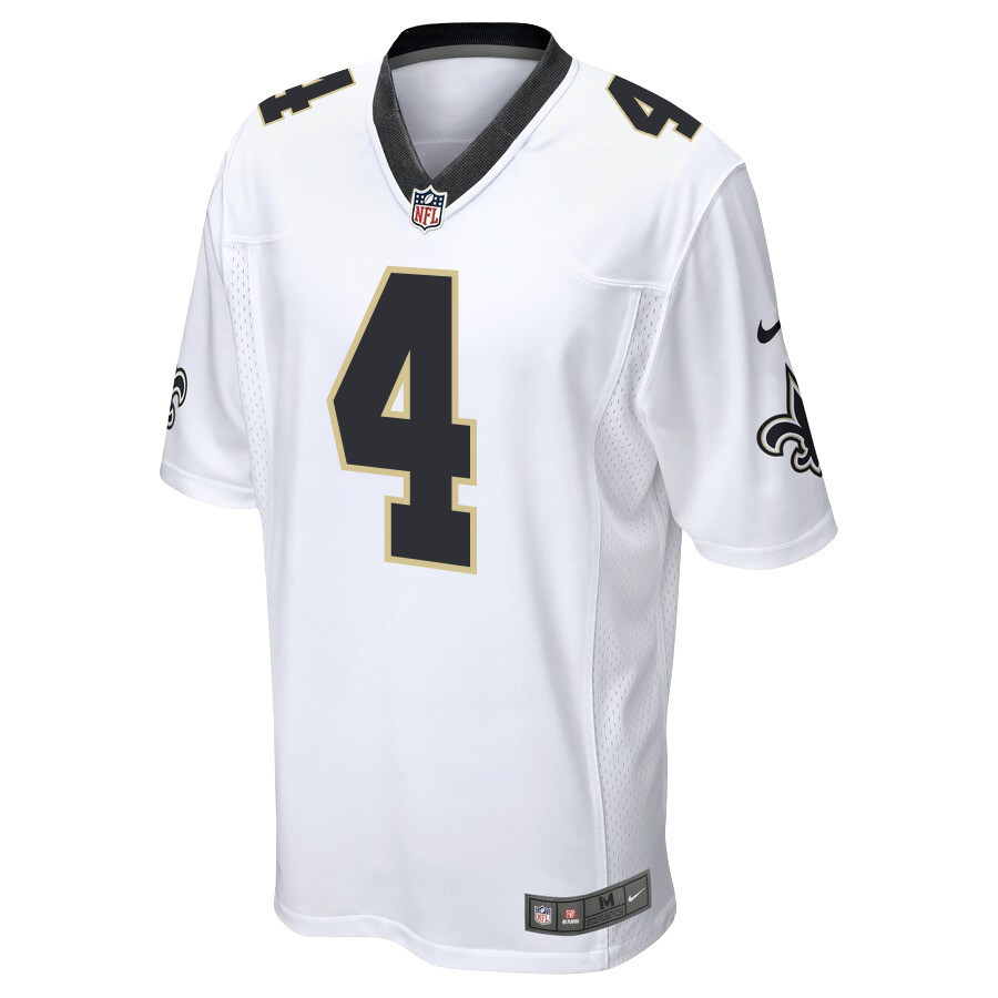 Derek Carr 4 New Orleans Saints Game Men Jersey - White