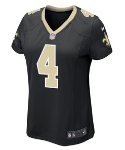 Derek Carr 4 New Orleans Saints Game Women Jersey - Black