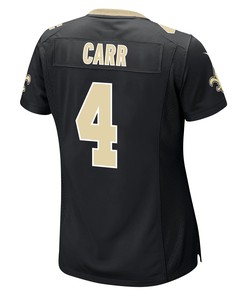 Derek Carr 4 New Orleans Saints Game Women Jersey - Black