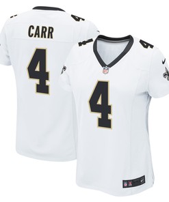Derek Carr 4 New Orleans Saints Game Women Jersey - White