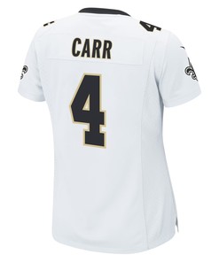 Derek Carr 4 New Orleans Saints Game Women Jersey - White