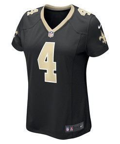 Derek Carr 4 New Orleans Saints Women's Game Jersey - Black