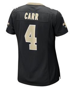 Derek Carr 4 New Orleans Saints Women's Game Jersey - Black