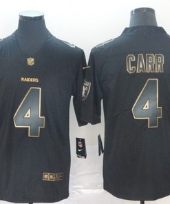 Derek Carr #4 Oakland Raiders Nfl Explosion Legendary Gold Black Jersey