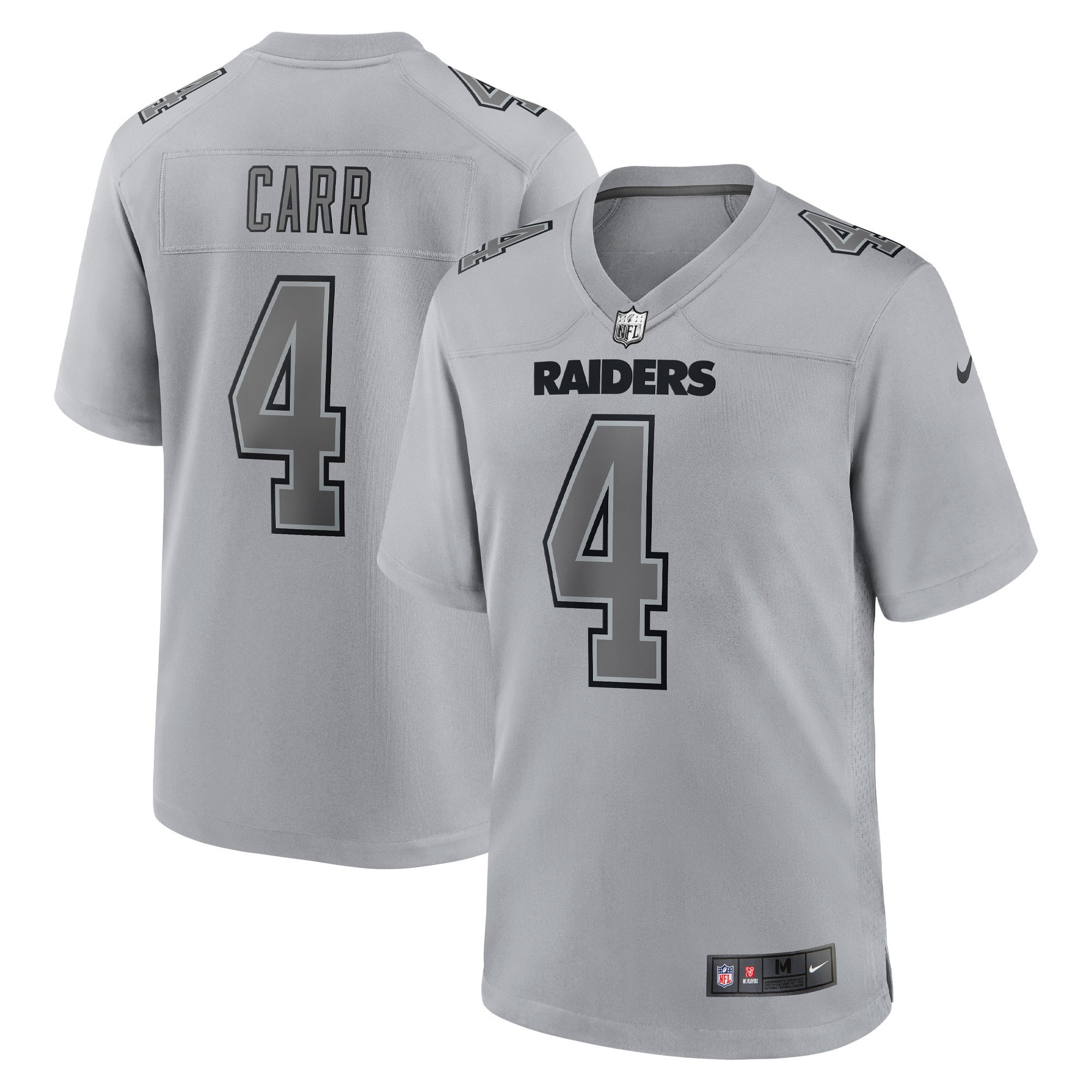 Derek Carr Las Vegas Raiders Atmosphere Fashion Game Jersey - Gray Nfl