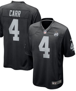 Derek Carr Las Vegas Raiders Nike 60th Season Game Jersey - Black