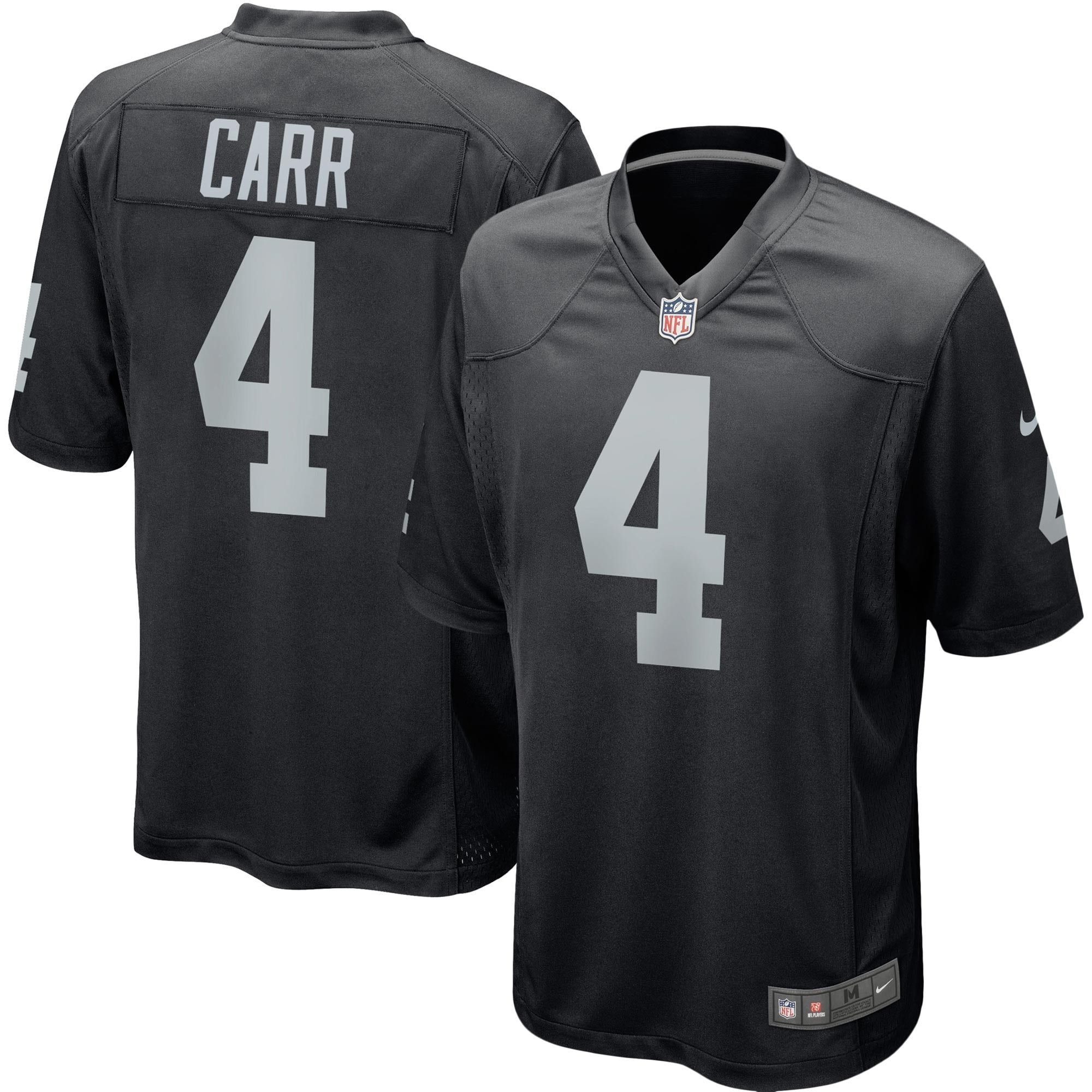 Derek Carr Las Vegas Raiders Team Color Game Jersey Black Nfl