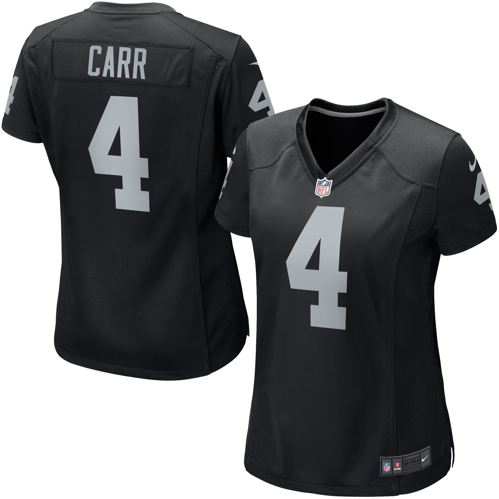 Derek Carr Las Vegas Raiders Womens Game Player Jersey - Black Nfl