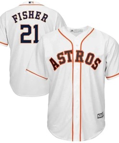 Derek Fisher Houston Astros Home Cool Base Player Jersey - White