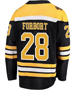 Derek Forbort 28 Boston Bruins Stanley Cup 2023 Playoffs Patch Home Breakaway Men Jersey - Black