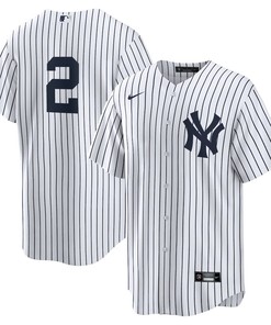 Derek Jeter 2 New York Yankees Men Jersey - White/Navy
