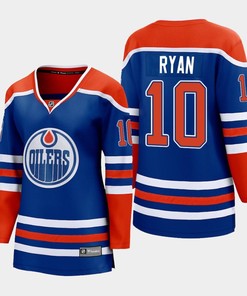 Derek Ryan 10 Edmonton Oilers 2022-23 Home Women Premier Breakaway Player Jersey Royal