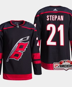 Derek Stepan 21 Carolina Hurricanes Black Jersey Alternate