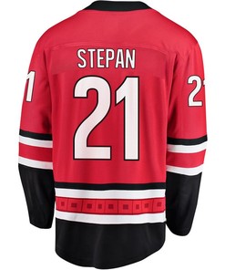 Derek Stepan 21 Carolina Hurricanes Stanley Cup 2023 Playoffs Patch Home Breakaway Men Jersey - Red