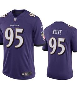 Derek Wolfe Baltimore Ravens Purple Vapor Limited Jersey