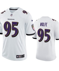 Derek Wolfe Baltimore Ravens White Vapor Limited Jersey