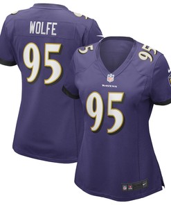 Derek Wolfe Baltimore Ravens Womens Game Player Jersey - Purple Nfl